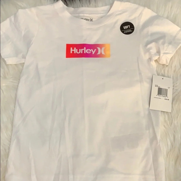 SOLD NWT! Hurley white short sleeve boys t-shirt, size 6 - Picture 1 of 3
